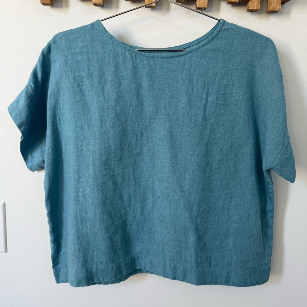 Handmade Linen Georgia Pattern Top